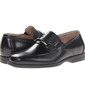 NIB Florsheim Reveal Bit Jr Black Leather Loafers Boys Toddler Size 11